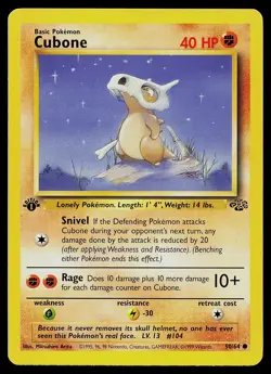 Pokemon Card - Cubone 1st Edition Jungle 50/64 Common - Image 1