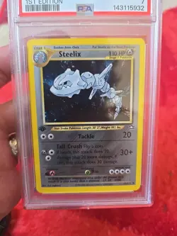 Psa Graded Holo First Edition Steelix Pokemon Card 15/111 - Image 2