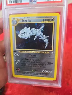 Psa Graded Holo First Edition Steelix Pokemon Card 15/111 - Image 3