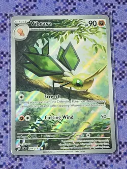 Pokemon TCG Vibrava Illustration Rare Holo Card SV08 Surging Sparks 206/191 IR - Image 1