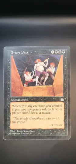 Grave Pact card Stronghold #60 Rare Magic The Gathering LP - Image 1