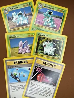 Pokemon TCG Nidoran Nidorina Nidoqueen 6 Card Lot Base Jungle - Image 1