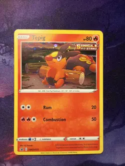 Tepig SWSH172 Cosmos Holo Pokemon SWSH: Sword & Shield Promo Cards NM - Image 1