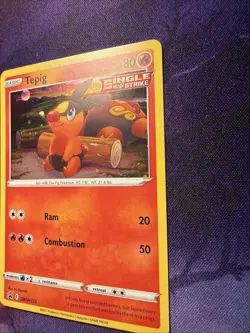 Tepig SWSH172 Cosmos Holo Pokemon SWSH: Sword & Shield Promo Cards NM - Image 3