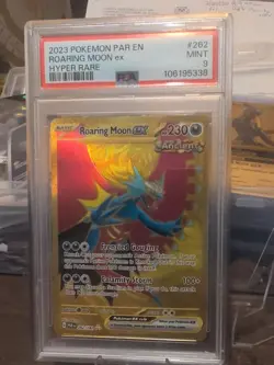 2023 Pokemon Par en Roaring Moon EX Hyper Rare Card PSA 9 - Image 1