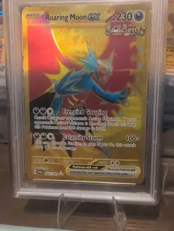 2023 Pokemon Par en Roaring Moon EX Hyper Rare Card PSA 9 - Image 3