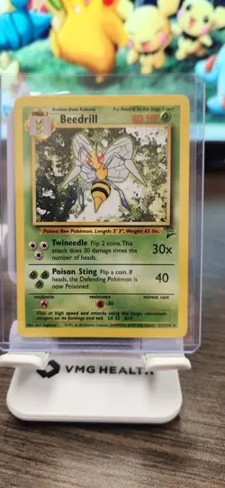 Beedrill 21/130 Base Set 2 Holo Rare 2000 WOTC Vintage Pokemon Card - Image 1