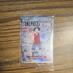 Bandai One Piece CCG Monkey.D.Luffy Leader US Voyage Promo Foil Card #004 - Image 1