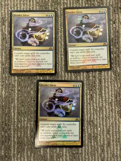 MTG Magic The Gathering Render Silent Dragon's Maze Foil Lot of 3 Instant Cards - Image 1