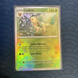 Pokemon TCG Leafeon (Poke Ball Pattern) Rare SV: Prismatic Evolutions 005/131 NM - Image 1