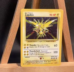 Pokemon Zapdos 16/102 Holo Rare Base Set - LP+ - Image 1