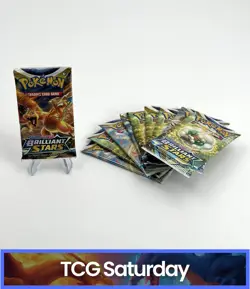 2022 POKEMON SWORD & SHIELD BRILLIANT STARS BOOSTER PACK SEALED LOT OF 10 - Image 1