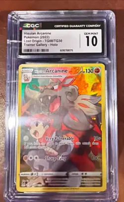 Pokemon TCG Hisuian Arcanine TG08/TG30 SWSH Lost Origin 2022 CGC 10 *A1628 - Image 1