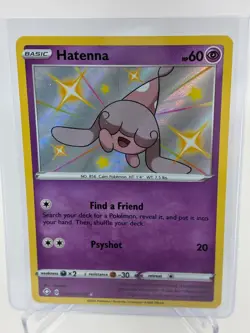 Pokemon 2021 SWSH Shining Fates Hatenna Shiny Vault #SV054/SV122 Holo - Image 1