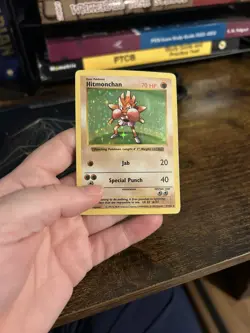Pokemon Shadowless Hitmonchan 007/102 Base Set Holo Dent/Played See Pictures - Image 4