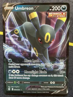 Pokemon TCG Umbreon V 094/203 Evolving Skies Set - Image 1