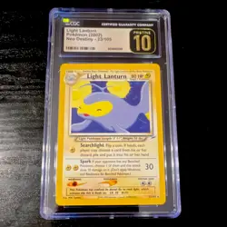 CGC Pristine 10 Light Lanturn Neo Destiny 23/105 2002 Pokemon TCG - Image 1
