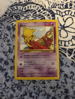 Pokemon TCG Abra Team Rocket Basic Pokemon 49/82 40 HP Common Regular Unlimited - Image 2