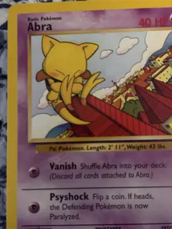 Pokemon TCG Abra Team Rocket Basic Pokemon 49/82 40 HP Common Regular Unlimited - Image 4