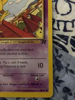 Pokemon TCG Abra Team Rocket Basic Pokemon 49/82 40 HP Common Regular Unlimited - Image 5