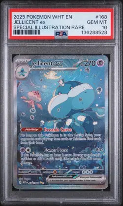 2025 POKEMON WHT EN-WHITE FLARE SPECIAL ILLUSTRATION RARE JELLICENT EX PSA 10 - Image 1