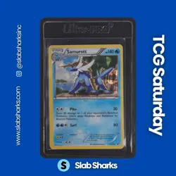 2011 POKEMON B&W BLUE ASSAULT THEME DECK #31/114 SAMUROTT CRACKED ICE HOLO NM - Image 1