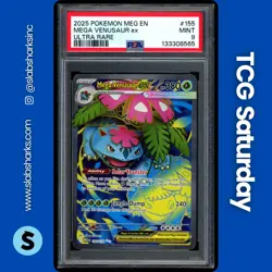 2025 POKEMON MEGA EVOLUTION #155/132 VENUSAUR EX FULL ART ULTRA RARE PSA 9 - Image 1
