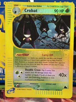 2003 Pokemon TCG Skyridge #006/144 Crobat Holo E-Reader - Image 1