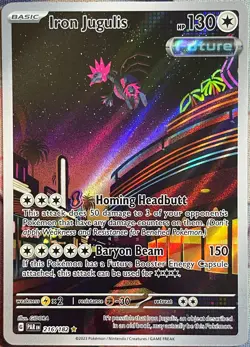 Iron Jugulis Illustration Rare Holo - 216/182 - Paradox Rift Pokemon 2023 - Image 1
