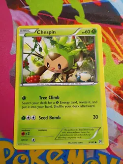 Chespin 9/162 Common BREAKthrough Pokemon Lightly Played - Image 1
