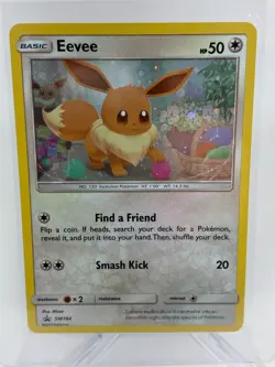 Pokemon Eevee SM184 Sun & Moon Promos Cosmos Holo Swirl - Image 1