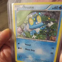 Froakie - 4/12 - Confetti Holo Stamped McDonald’s 2013 Promo Pokemon TCG - Image 1