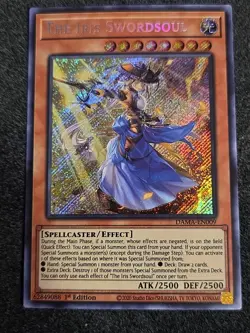 Yugioh Card The Iris Swordsoul DAMA-EN009 SECRET RARE 1st Edition - NM - Image 1