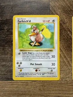 Farfetch’d 27/102 Base Set SHADOWLESS Uncommon Pokemon WotC - 3 Card Lot NM/LP - Image 3