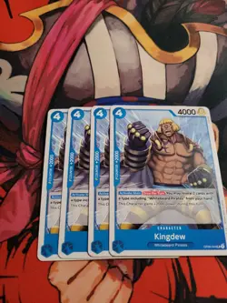 4x Kingdew OP08-044 UC Two Legends One Piece Card Game - Image 1