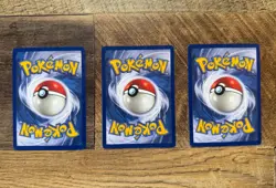 Kadabra 32/102 Base Set SHADOWLESS Uncommon Pokemon WotC - 3 Card Lot NM/LP - Image 2