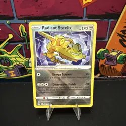 Radiant Steelix 124/196 Lost Origin Ultra Rare Holo Pokemon TCG Card NM - Image 1