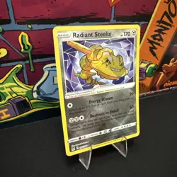 Radiant Steelix 124/196 Lost Origin Ultra Rare Holo Pokemon TCG Card NM - Image 2