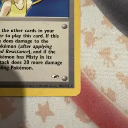 Pokemon TCG WOTC Misty Gym Heroes Trainer 102/132 Rare Card - Image 3