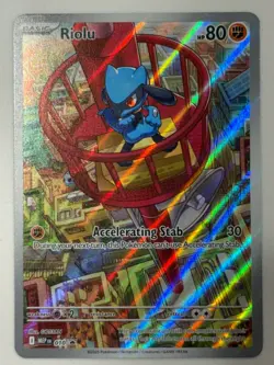 Riolu MEP 010 Promo Holo Full Art Pokemon Card Scarlet Violet NM-LP - Image 3