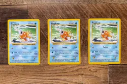 Magikarp 35/102 Base Set SHADOWLESS Uncommon Pokemon WotC - 3 Card Lot NM/LP - Image 1