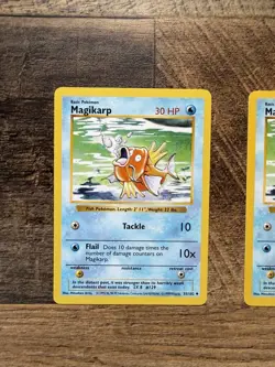 Magikarp 35/102 Base Set SHADOWLESS Uncommon Pokemon WotC - 3 Card Lot NM/LP - Image 3