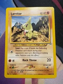 Pokemon TCG Larvitar Neo Destiny 70 Unlimited Common Card in LP Condition - Image 1