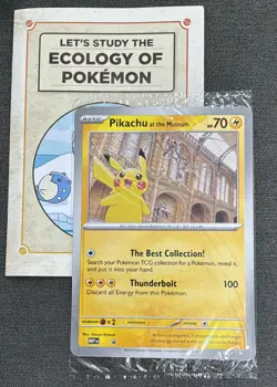 Pikachu At The Museum Jumbo Pokemon Promo Card -Natural History Museum - In Hand - Image 1