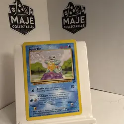 Pokemon TCG Squirtle Card 93/130 Base Set 2 Unlimited Regular Common - Image 1