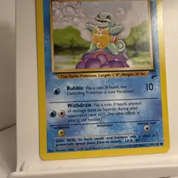 Pokemon TCG Squirtle Card 93/130 Base Set 2 Unlimited Regular Common - Image 2