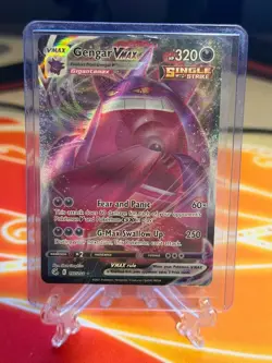 2021 Pokemon Gengar VMAX Gigantamax 157/264 Full Art Fusion Strike TCG Card NM - Image 1