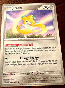 Jirachi Pokemon Card Ability Is Stellar Veil And Charge Energy And It Is Silver - Image 1