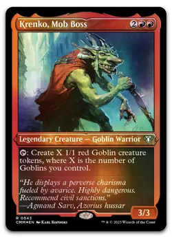 Krenko, Mob Boss (Foil Etched) #543 (NM) Commander Masters CMM Magic MTG - Image 1