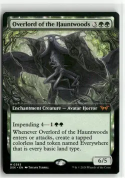 Overlord of the Hauntwoods Extended Art Duskmourn MTG NM - Image 1